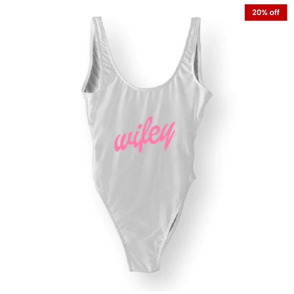 Wifey one piece swimsuit
